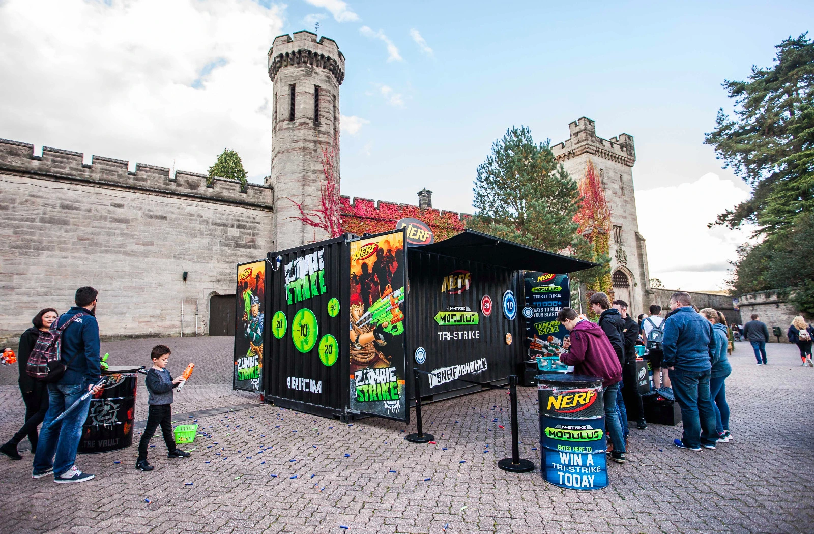 NERF Vault touring pop-up activation exterior
